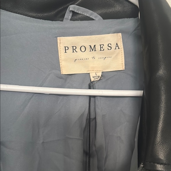 Gray Faux Fur Coat with Black Collar - Picture 2 of 4